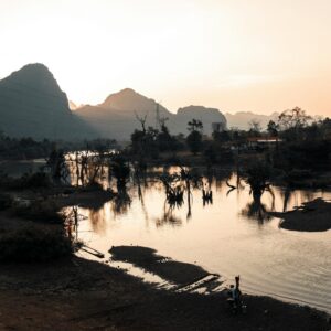 coucher de soleil Laos- Flav'in street